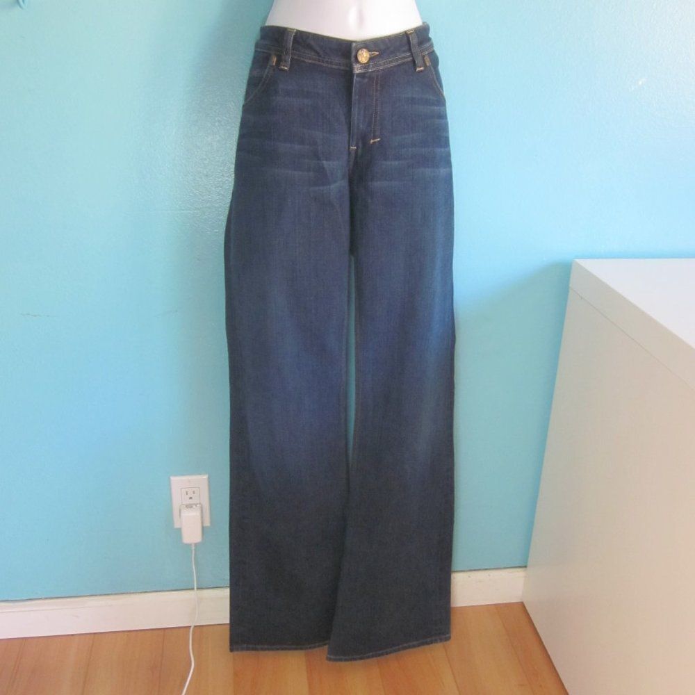 Vintage K-Roque Dark Rinse Wide Leg Trouser Pockets 00's Indie Sleaze Size 31
